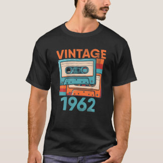 Vintage Cassette 1962 Classic Bday 60 Year Old Par T-Shirt