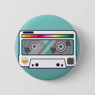 Vintage Cassette 6 Cm Round Badge
