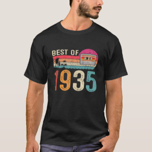 Vintage Cassette Best Of 1935 Born 87Th Birthday T-Shirt