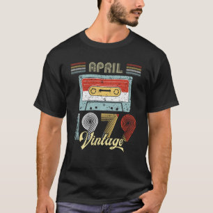 Vintage Cassette Tape April 1979 40th Birthday T-Shirt