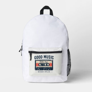 Vintage Cassette Tape backpack Good Music backpack