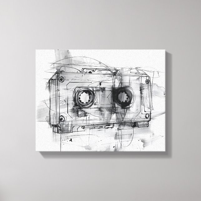 Vintage Cassette Tape  Canvas Print (Front)