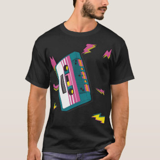 Vintage Cassette Tape  in 80s 90s Retro Neon T-Shirt