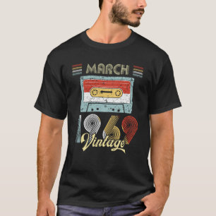 Vintage Cassette Tape March 1969 50th Birthday T-Shirt