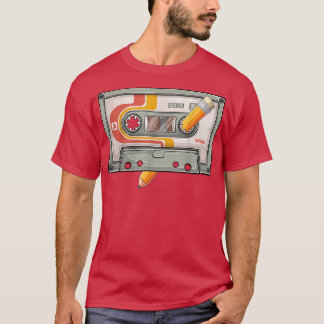 Vintage Cassette Tape Pencil 70's 80's 90's Music  T-Shirt
