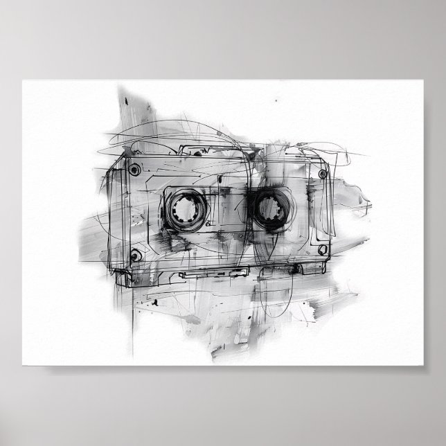 Vintage Cassette Tape  Poster (Front)