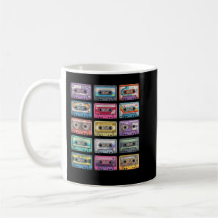 Vintage Cassette tapes Collection 80's 90's Music  Coffee Mug