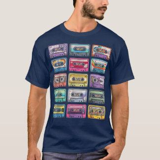 Vintage Cassette Tapes Collection 80's 90's Music T-Shirt