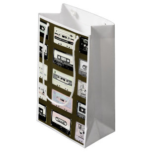 Vintage Cassette Tapes Illustration GIft Bag
