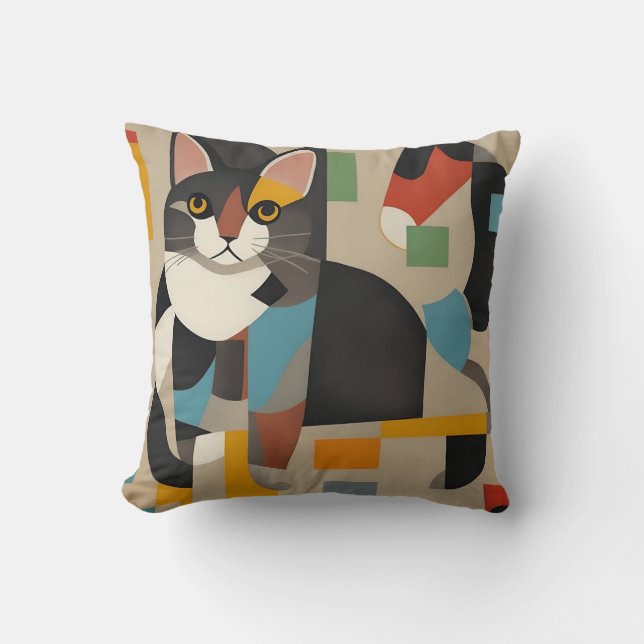 vintage cat 3 cushion (Front)