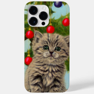 Vintage Cat and Christmas Tree Case-Mate iPhone 14 Pro Max Case