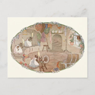 Vintage Cat and Mice by H. Willebeek Le Mair Postcard