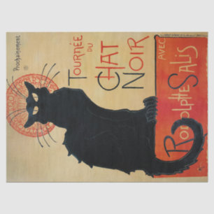 Vintage Cat Art Le Chat Noir Tissue Paper