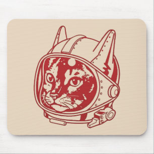 Vintage cat astronaut     mouse mat