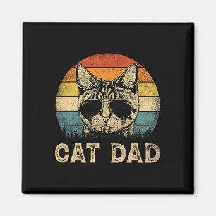 Vintage Cat Dad Cat Lovers Daddy Father&# s Day  Magnet