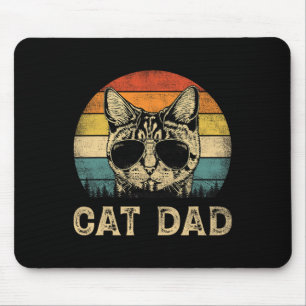 Vintage Cat Dad Cat Lovers Daddy Father&# s Day  Mouse Mat