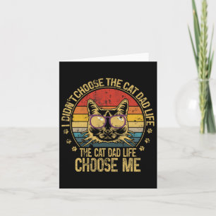 Vintage Cat Dad For Men Funny Cat Dad Father's Day Card