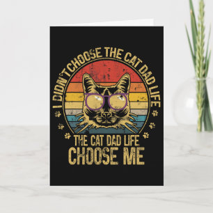 Vintage Cat Dad For Men Funny Cat Dad Father's Day Card