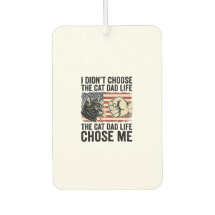 Vintage Cat Dad Life Patriotic Vector Shirt Design Car Air Freshener