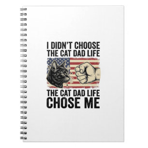 Vintage Cat Dad Life Patriotic Vector Shirt Design Notebook