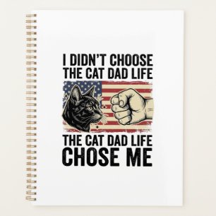 Vintage Cat Dad Life Patriotic Vector Shirt Design Planner