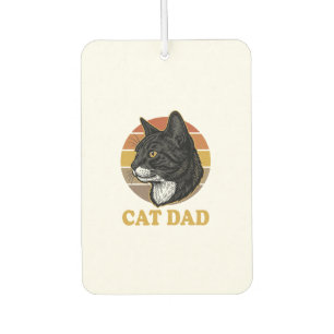 Vintage Cat Dad Retro Cat Lover Shirt Design_1 Car Air Freshener