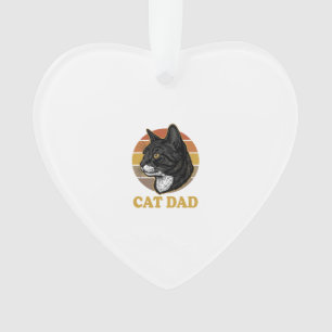 Vintage Cat Dad Retro Cat Lover Shirt Design_1 Ornament