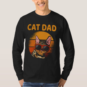 Vintage Cat Dad Retro Style Father's Day Men Cat D T-Shirt