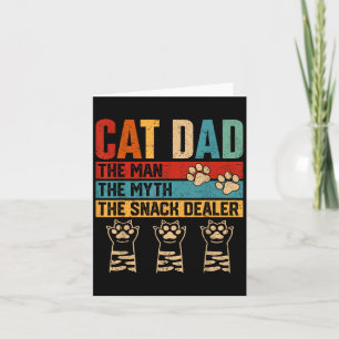 Vintage Cat Dad The Man Myth Snack Er Funny Father Card