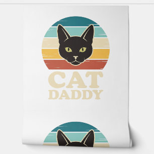 Vintage Cat Daddy Black Cat Retro Sunset Shirt Des Wallpaper