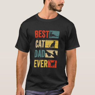 Vintage Cat Daddy Retro Best Cat Dad Ever T-Shirt