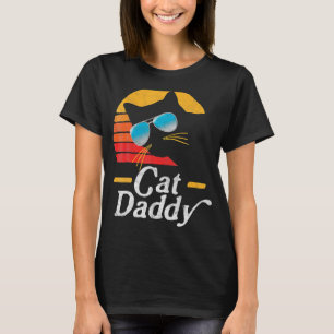 Vintage Cat Daddy Retro Best Dad Cat  Father s Day T-Shirt