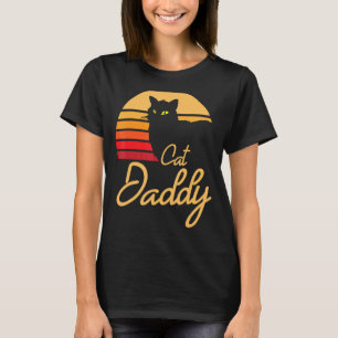Vintage Cat Daddy Son Daughter Father Dad Husband  T-Shirt
