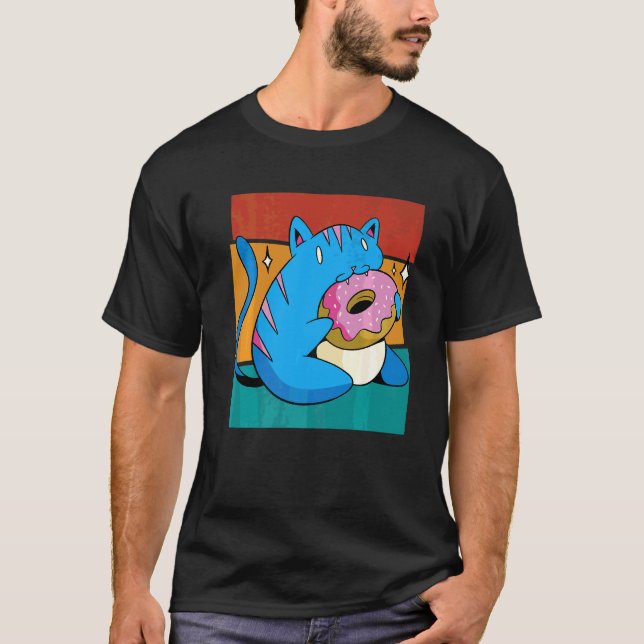 Vintage Cat Doughnut T-Shirt (Front)