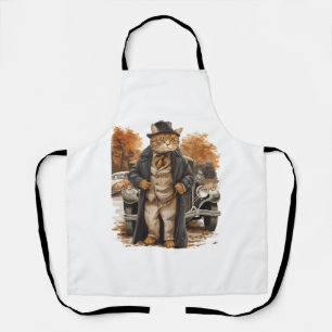 Vintage Cat Elegance Apron