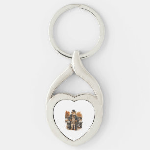 Vintage Cat Elegance Key Ring