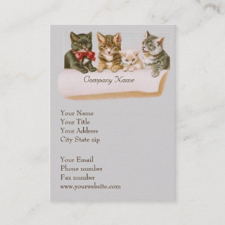 Vintage Cat Family Business Card