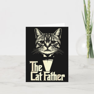 Vintage cat father dad life cat dad happy father's card
