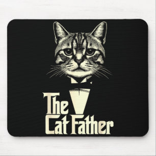 Vintage cat father dad life cat dad happy father's mouse mat