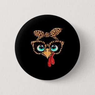 Vintage Cat Gift Store Leopard Print Thanksgiving 6 Cm Round Badge