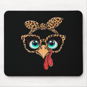 Vintage Cat Gift Store Leopard Print Thanksgiving Mouse Mat