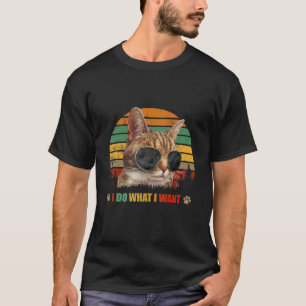 Vintage Cat I Do What I Want Cat Cat T-Shirt