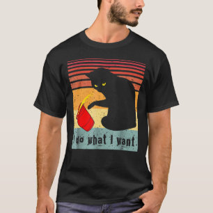 Vintage Cat I Do What I Want Cat T-Shirt