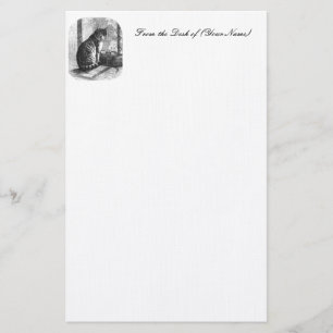 Vintage Cat Illustration Stationery