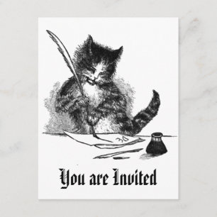 Vintage Cat Invitation