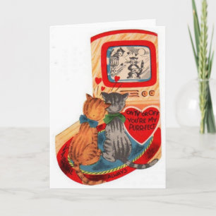 Vintage Cat / Kitten Love Valentine's Day Card