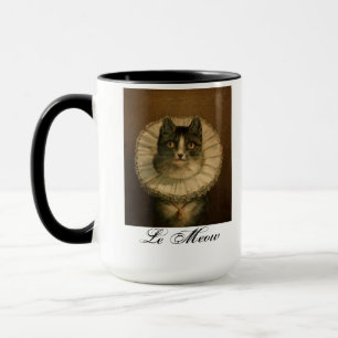 Vintage Cat "Le Meow" Mug