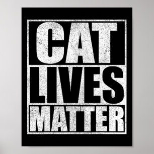 Vintage Cat Lives Problems Trump 2024  Poster