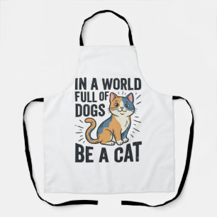 Vintage Cat Lover Be a Cat Graphic Design_1 Apron