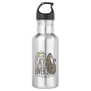 Vintage Cat Lover Engraving Style Graphic Shirt_1 532 Ml Water Bottle